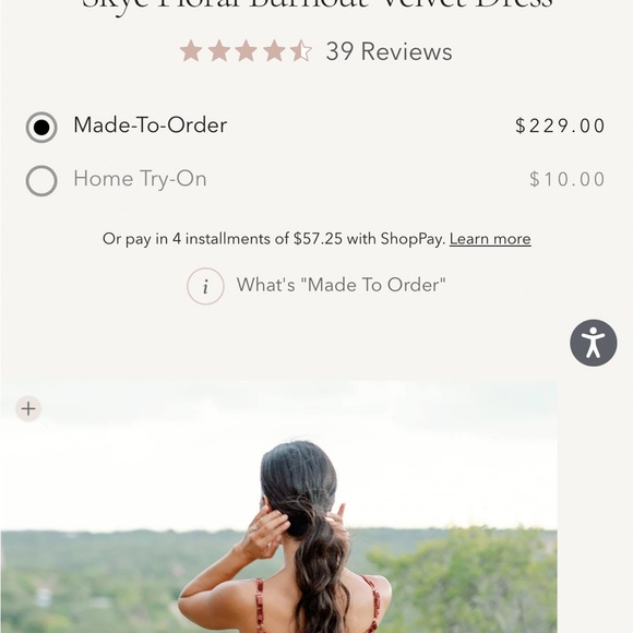 Elegant Brown Floral Dress - Picture 3 of 5